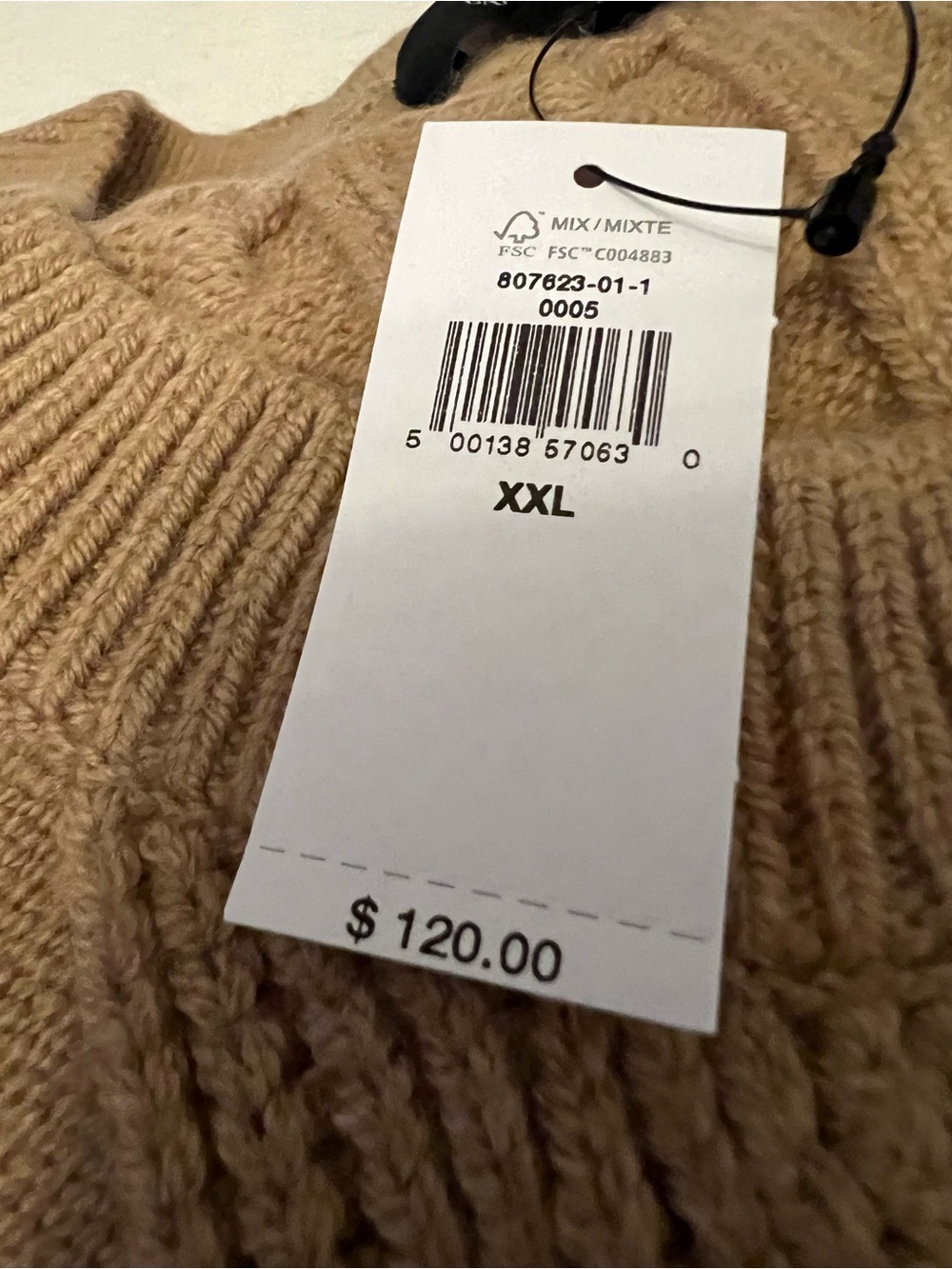 Banana Republic Women's Cable Knit Crewneck Sweater - Camel Brown - Picture 5 of 6